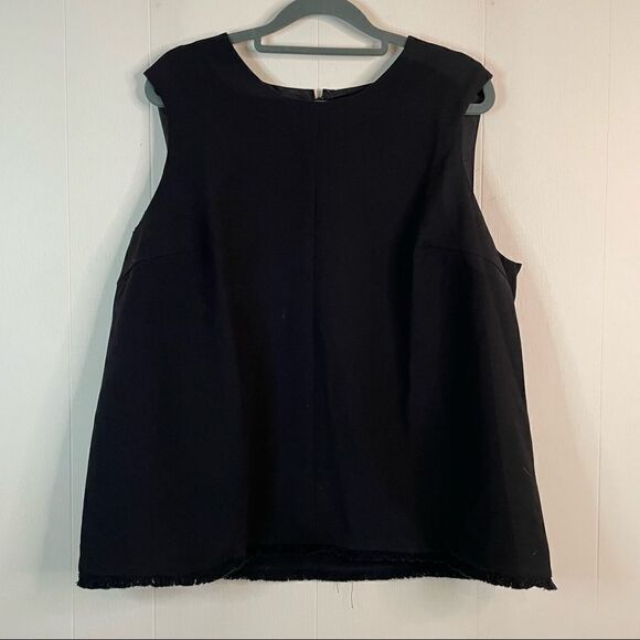 Victoria Beckham for Target Black Fringed Top - Picture 1 of 3